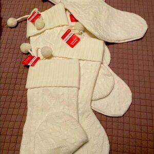 Christmas stockings white knitted ❤️🏡